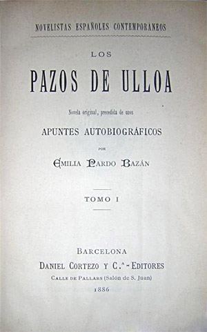 Portada de Los pazos de Ulloa, de Emilia Pardo Bazán