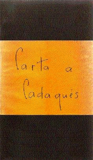 Portada de Carta a Cadaqués